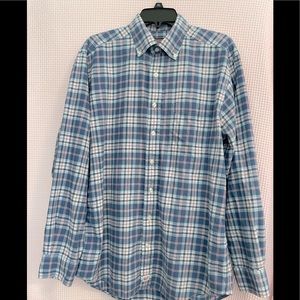 VINEYARD VINES long sleeve dress Murray shirt.  Blue/white/pink plaid size M.